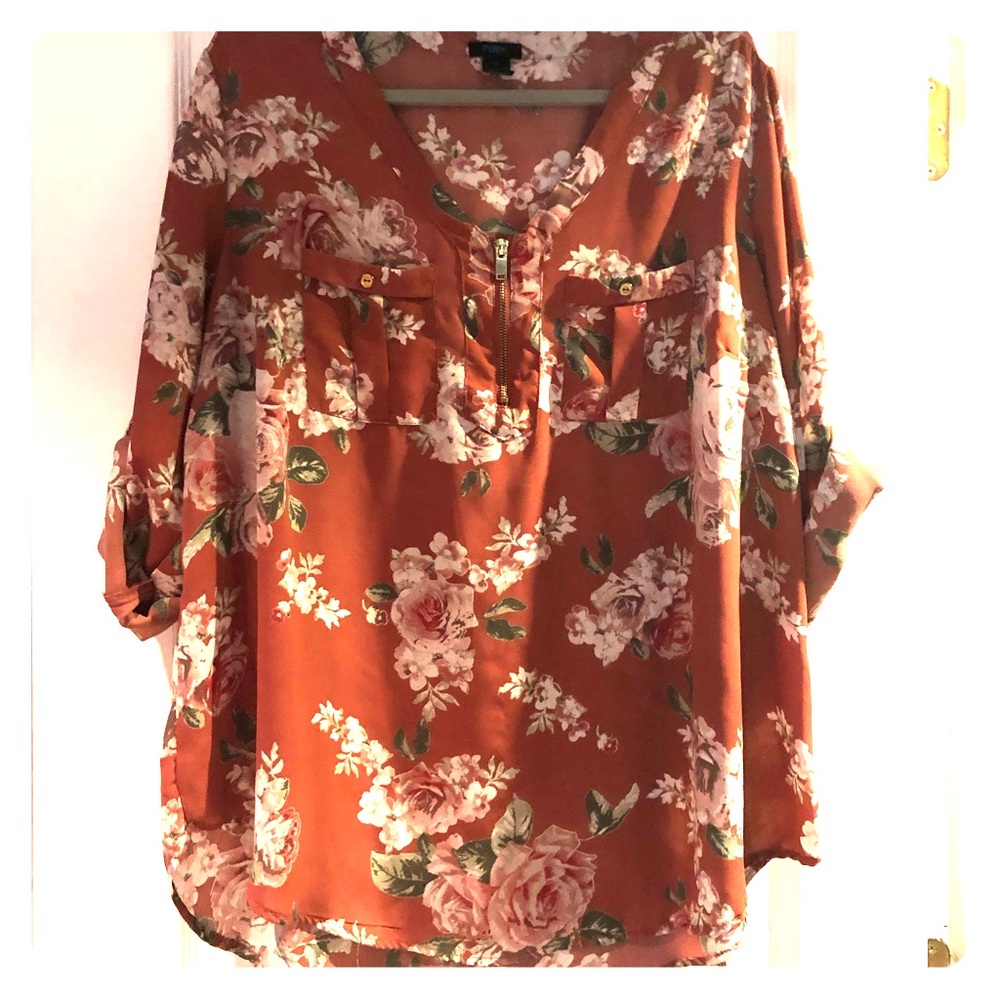 Floral chiffon blouse